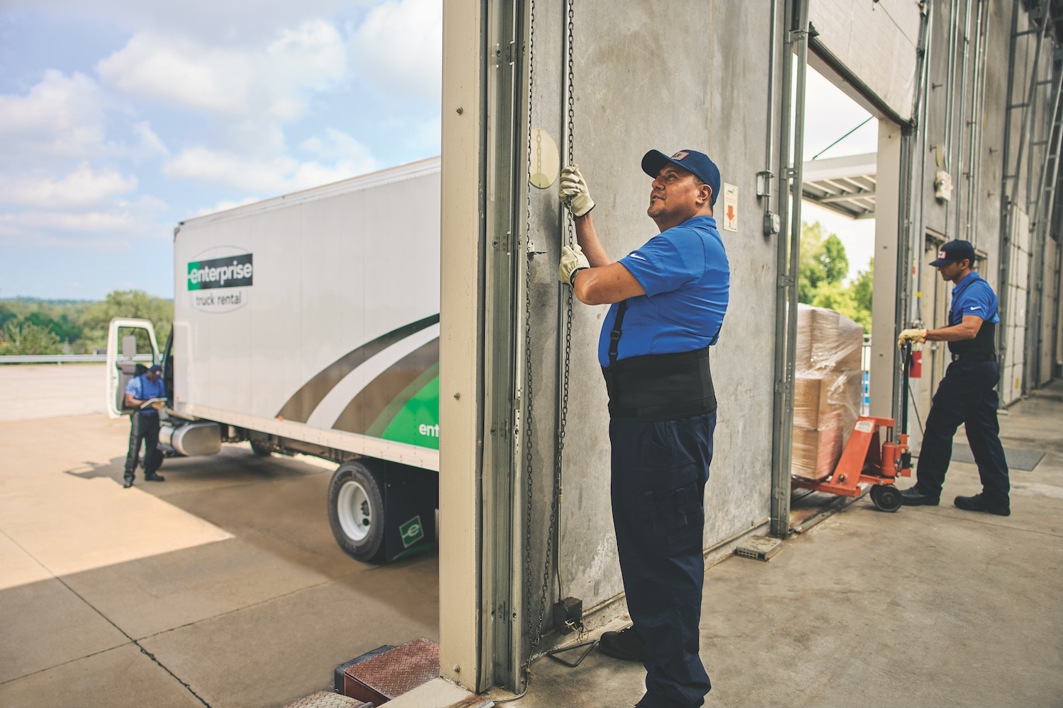 Enterprise Branded Box Truck at a Loading Dock